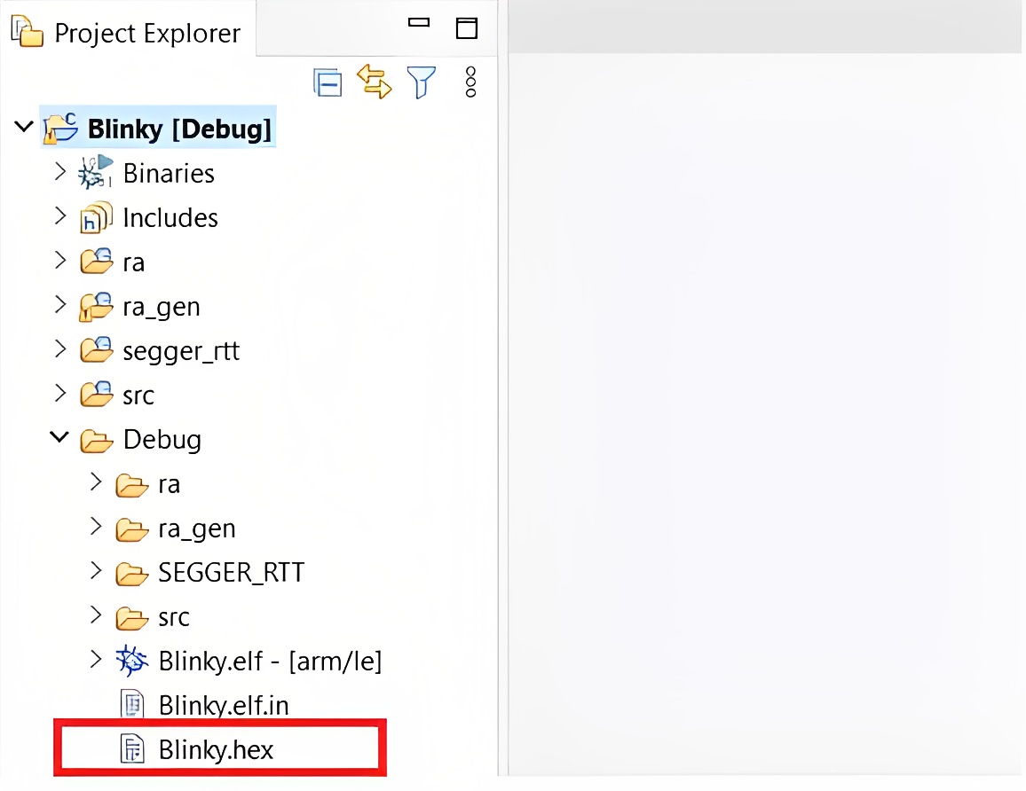 Finding the hex output file