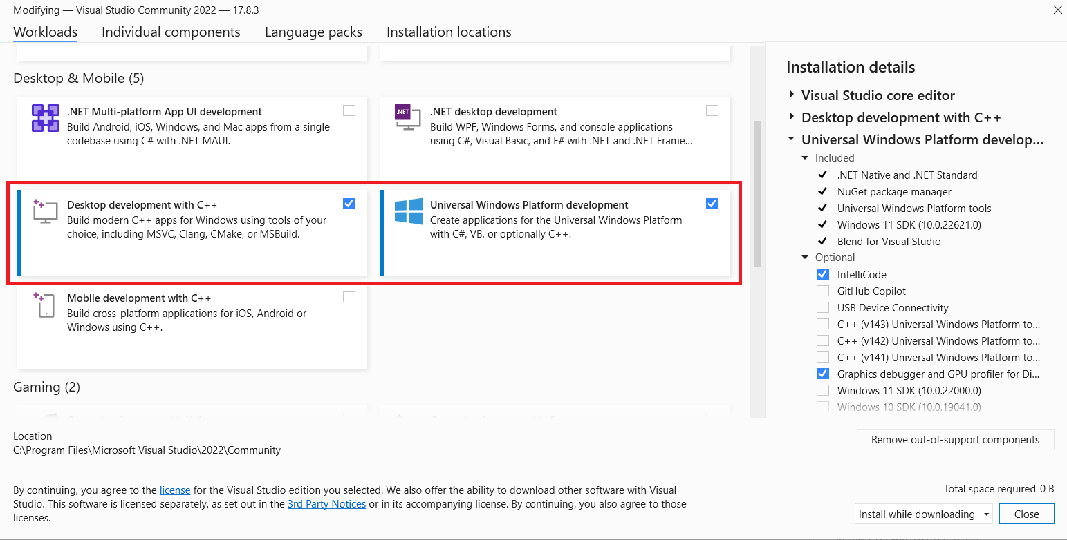 Visual Studio Installation