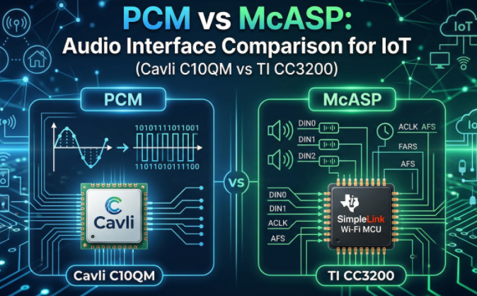 PCM vs McASP: Audio Interface Comparison for IoT (Cavli C10QM vs TI CC3200)