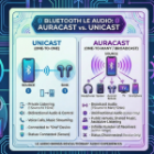 Bluetooth LE Audio: Architecture, Auracast, and Unicast Roles